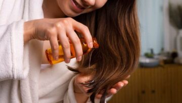 side-view-woman-hair-slugging-night-routine_23-2150396594